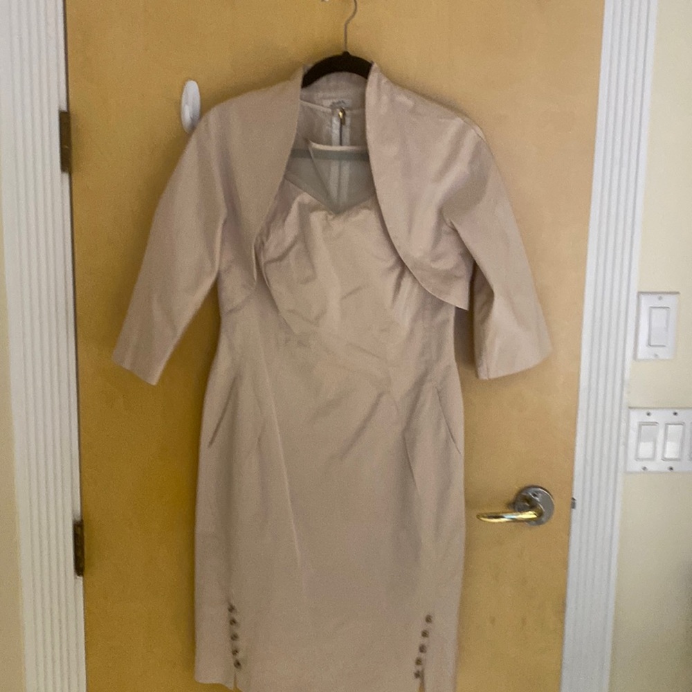 Sleeveless dress with bolero jacket